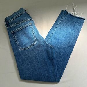 Old Navy Sky-Hi Straight Extra High Rise Ripped Jeans